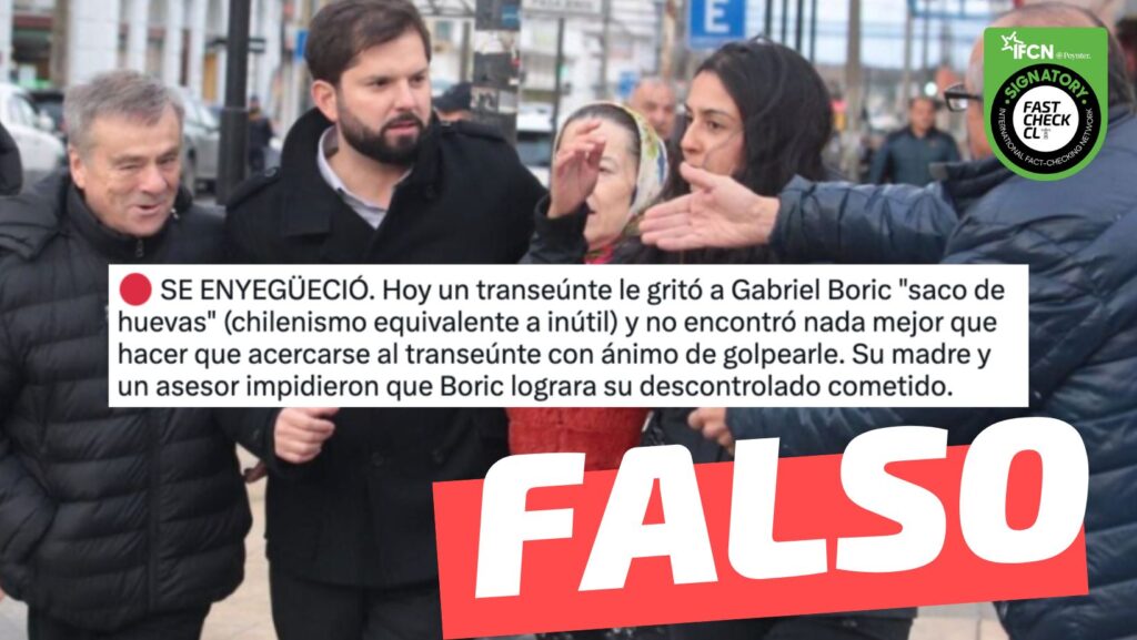 (Imagen) Hoy un transeúnte le gritó (un insulto) a Gabriel Boric