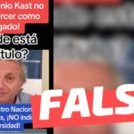 (Imagen) “Jose Antonio Kast no puede ejercer como abogado”: #Falso