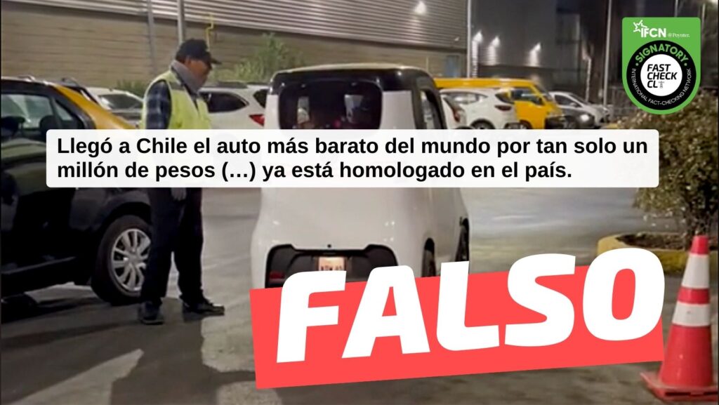 Llegó a Chile el auto más barato del mundo por tan solo un millón de pesos (…) ya está homologado en el país.