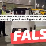 (Video) “Llegó a Chile el auto más barato del mundo por tan solo un millón de pesos (…) ya está homologado en el país”: #Falso