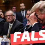 (Imagen) Expresidente Donald Trump afligido en el tribunal de Miami: #Falso