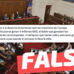 “Los miembros de Consejo Constitucional ganan 4 millones 600, el doble que ganaban los anteriores constituyentes”: #Falso