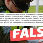 (Cadena) “Están asaltando a domicilio con orden judicial. Conocen hasta tu número de cédula (…)”: #Falso