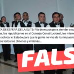 (Imagen) “Fila de mozos para atender a sus señorías, los republicanos del Consejo Constitucional (…)”: #Falso