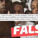 “Francia ha caído. La ‘víctima refugiada’ Nahel de 17 años, era un pandillero con antecedentes penales de 15 cargos”: #Falso