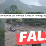 (Video) “Aterradoras inundaciones por fuertes lluvias en Santiago de Chile”: #Falso