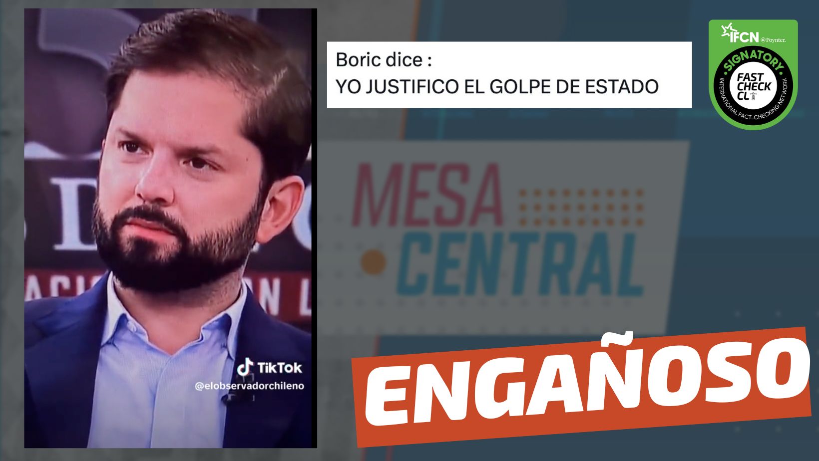 You are currently viewing (Video) Gabriel Boric dijo: “Yo justifico el golpe de estado”: #Engañoso