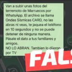 (Cadena) “Van a subir fotos del terremoto de Marruecos por Whatsapp. El archivo se llama Ondas Sísmicas CARD, no las abras ni veas, te jaquea el teléfono en 10 segundos”: #Falso