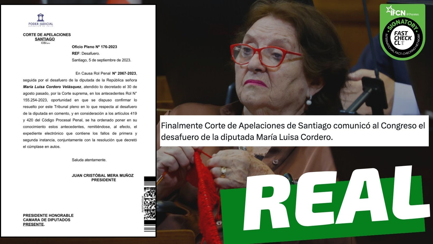 You are currently viewing Corte de Apelaciones de Santiago comunicó al Congreso el desafuero de la diputada María Luisa Cordero: #Real