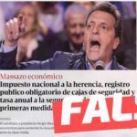 Periódico argentino publicó: “Massazo económico. Impuesto nacional a la herencia (…) entre las primeras medidas económicas”: #Falso