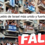 Imagen de ciudadanos israelíes manifestando su apoyo al Ejército de su país: #Falso