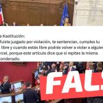 “Artículo 16 de la (nueva) Constitución: Si fuiste juzgado por violación, te sentencian, cumples condena y sales libre, podrás volver a violar a alguien y no irás a la cárcel”: #Falso