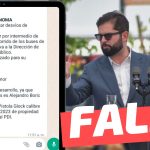 (Cadena de WhatsApp) Alejandro Boric Yáñez, pariente del presidente Boric, fue detenido portando una pistola: #Falso