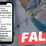 “Fallo de la Corte Suprema de EEUU: Las vacunas contra el covid no son vacunas.  Robert Kennedy Jr. ganó su demanda”: #Falso