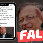 Gobierno colombiano denuncia que las vacunas se diseñaron para la despoblación masiva: #Falso