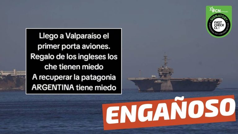 Read more about the article (Video) “Llegó a Valparaíso el primer portaviones. Regalo de los ingleses”: #Engañoso