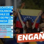 (Imagen) Manifestación de venezolanos en La Moneda por el derecho a voto, casa, salud y bono migrante: #Engañoso