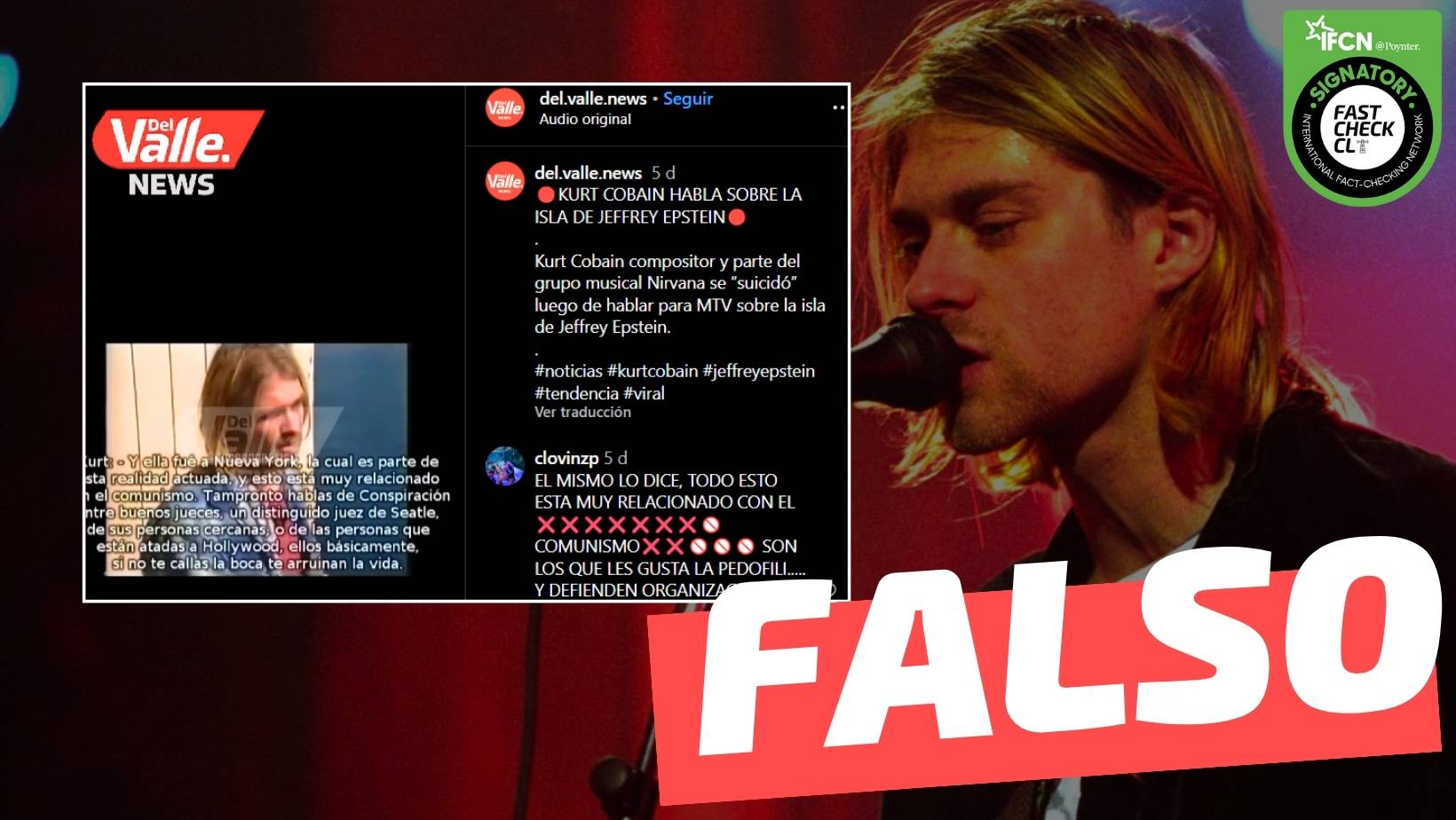 You are currently viewing (Video) “Kurt Cobain habla sobre la isla de Jeffrey Epstein”: #Falso