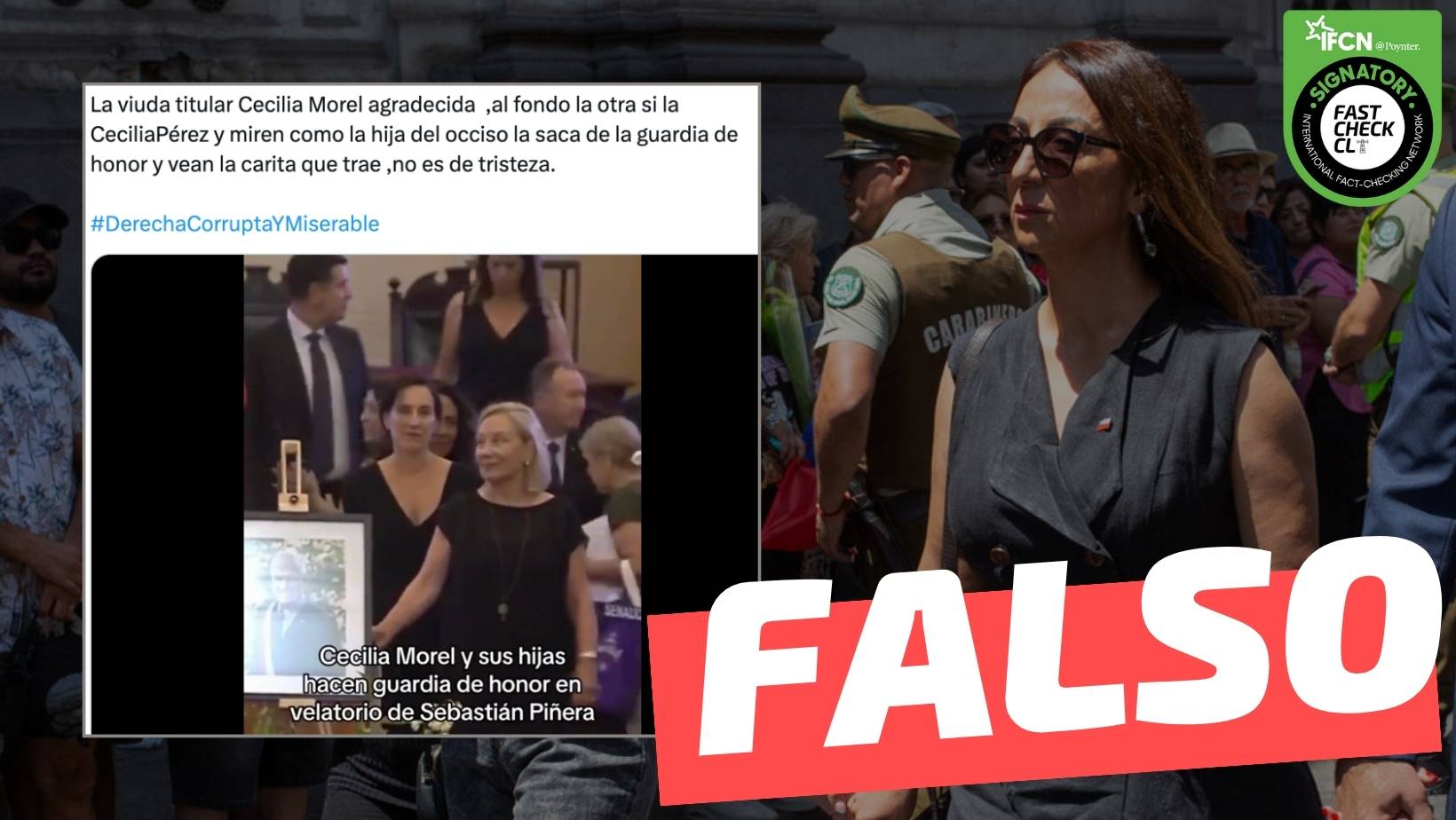 Video) Hija de Sebastián Piñera sacó a Cecilia Pérez de la guardia de  honor: #Falso — Fast Check 🔍