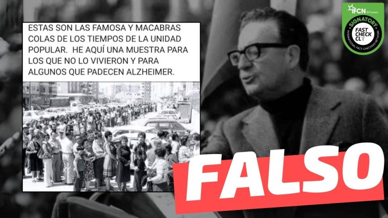 Read more about the article (Imagen) “Estas son las famosas y macabras colas de los tiempos de la Unidad Popular”: #Falso