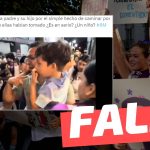 (Video) “Feministas atacan a su padre y a su hijo por el simple hecho de caminar por vía publica”: #Falso