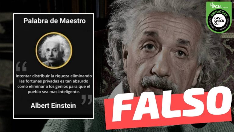 Lee más sobre el artículo Albert Einstein dijo: “Intentar distribuir la riqueza eliminando las fortunas privadas es tan absurdo como eliminar a los genios para que el pueblo sea más inteligente”: #Falso