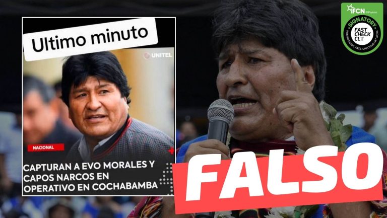 Read more about the article (Imagen) “Capturan a Evo Morales y capos narcos en operativa en Cochabamba”: #Falso