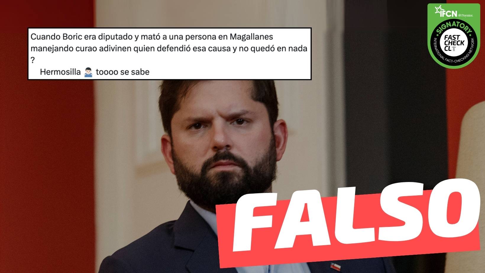 You are currently viewing “Cuando Boric era diputado y mató a una persona en Magallanes” manejando en estado de ebriedad, la causa fue defendida por Luis Hermosilla: #Falso