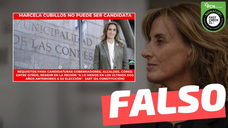 Read more about the article “Marcela Cubillos no puede postular a ser candidata a alcaldesa de Las Condes”: #Falso