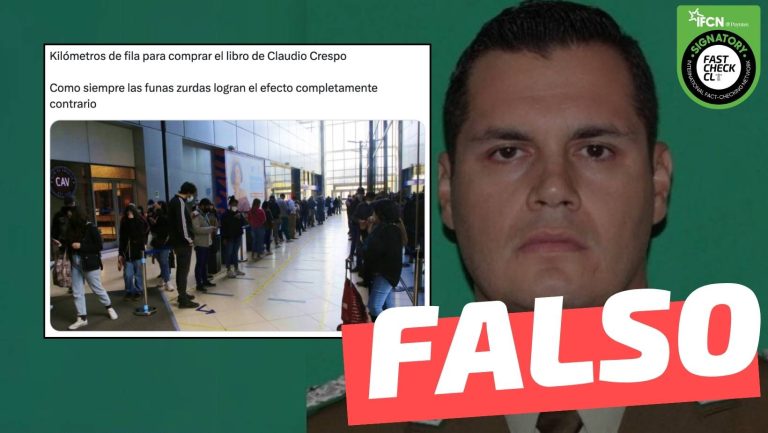 Read more about the article (Imagen) “Kilómetros de fila para comprar el libro de Claudio Crespo”: #Falso