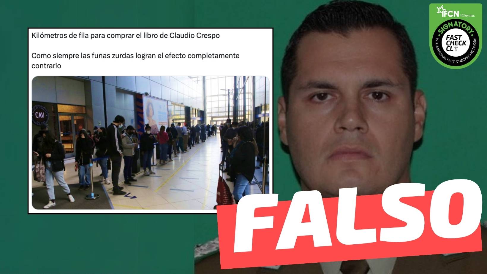 You are currently viewing (Imagen) “Kilómetros de fila para comprar el libro de Claudio Crespo”: #Falso