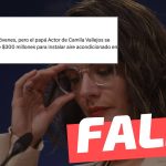 “El papá actor de Camila Vallejo se ganó una licitación de $300 millones para instalar aire acondicionado en La Moneda”: #Falso