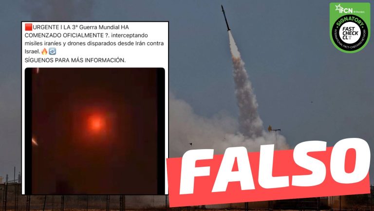 Read more about the article (Video) Aviones “interceptando misiles y drones disparados desde Irán contra Israel”: #Falso