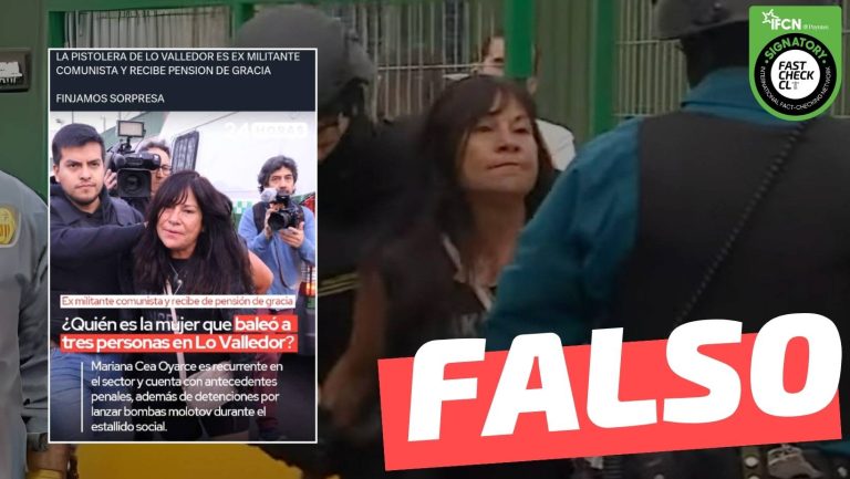 Lee más sobre el artículo (Imagen) 24 Horas: “La pistolera de Lo Valledor es ex militante comunista y recibe pensión de gracia”: #Falso