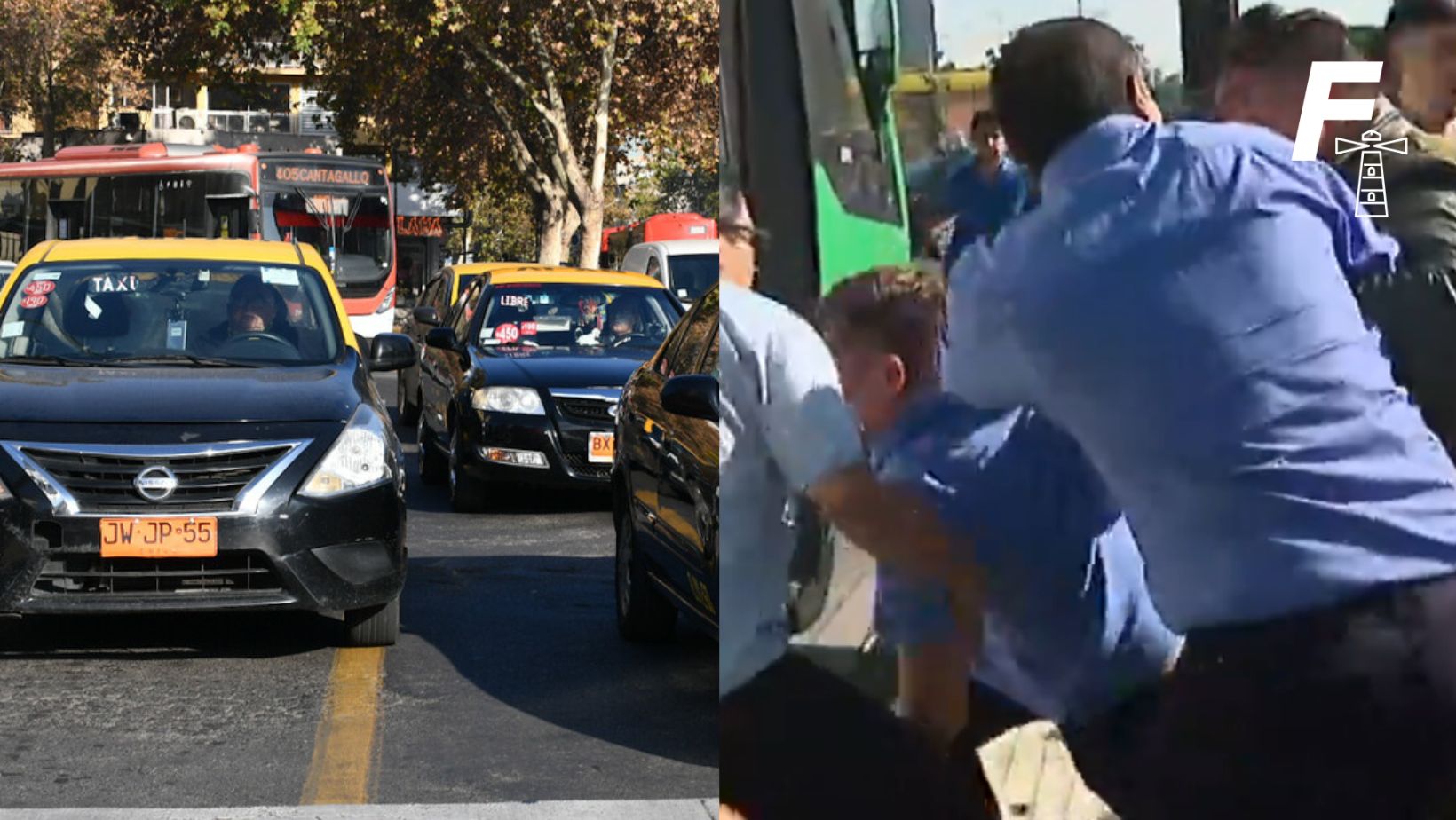 You are currently viewing Cámaras captan pelea a golpes durante manifestación de colectiveros en La Florida