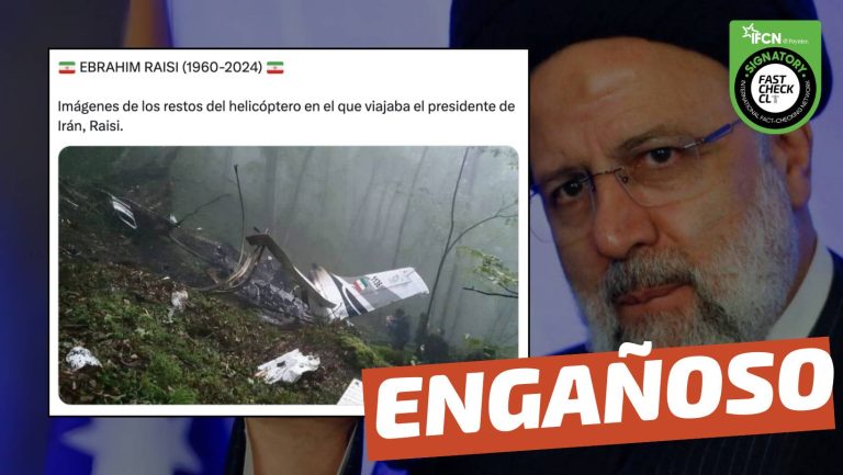 Read more about the article “Imágenes de los restos del helicóptero en el que viajaba el presidente de Irán, Raisi”: #Engañoso