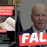 “El presidente Joe Biden prohíbe hablar de la Biblia”: #Falso