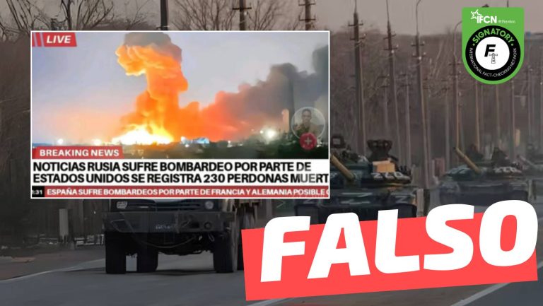 Read more about the article (Imagen) “Rusia sufre bombardeo por parte de Estados Unidos, se registran 230 personas muertas”: #Falso