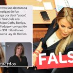 “CHV contrata por farándula a la exalcaldesa de Maipú Cathy Barriga”: #Falso