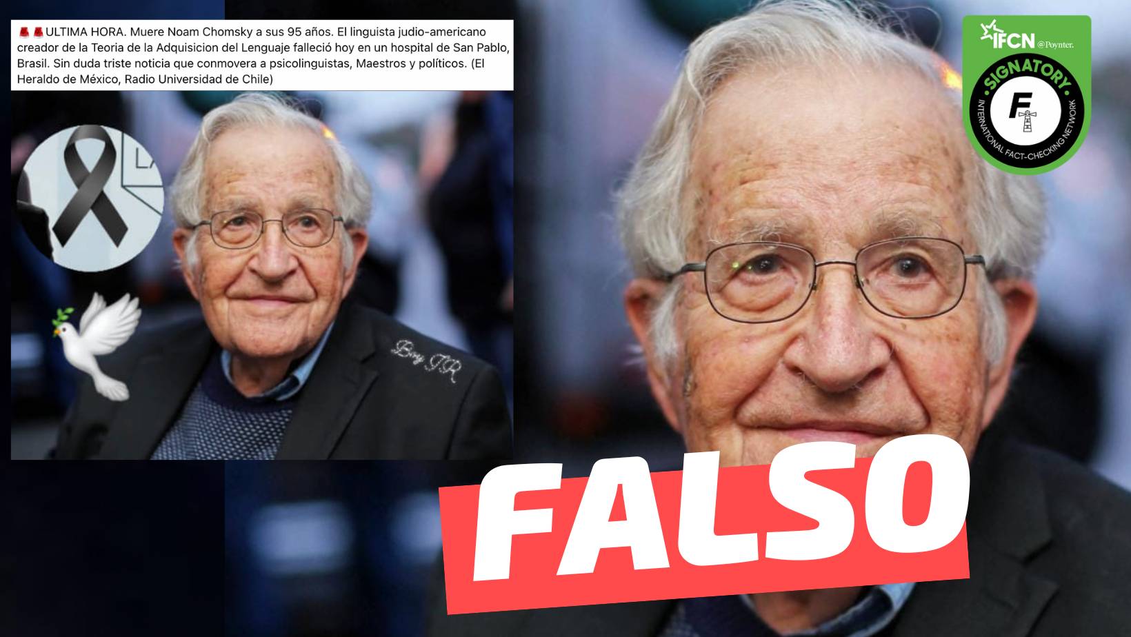 You are currently viewing “Muere Noam Chomsky a sus 95 años”: #Falso