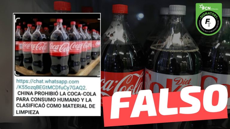 Read more about the article “China prohibió la Coca-Cola como refresco y solo se vende como limpiador de aguas residuales”: #Falso