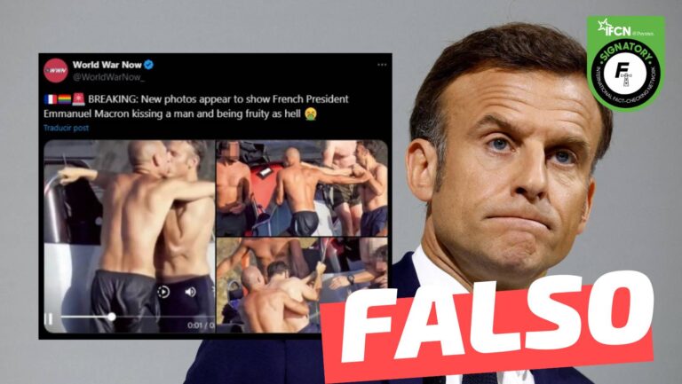 Read more about the article (Video) Emmanuel Macron besándose con un hombre: #Falso