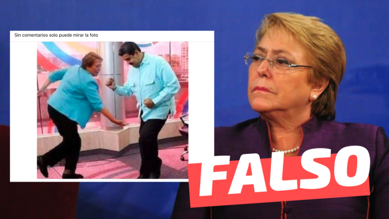 Read more about the article (Imagen) Michelle Bachelet bailando con Nicolás Maduro: #Falso