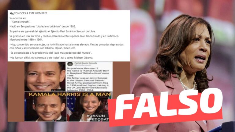 Read more about the article (Imagen) Kamala Harris nació como un hombre y su verdadero nombre es Kamal Aroush: #Falso