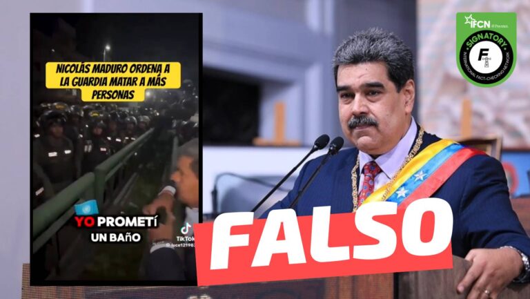 Read more about the article (Video) “Nicolás Maduro ordena a la guardia matar a más personas”: #Falso