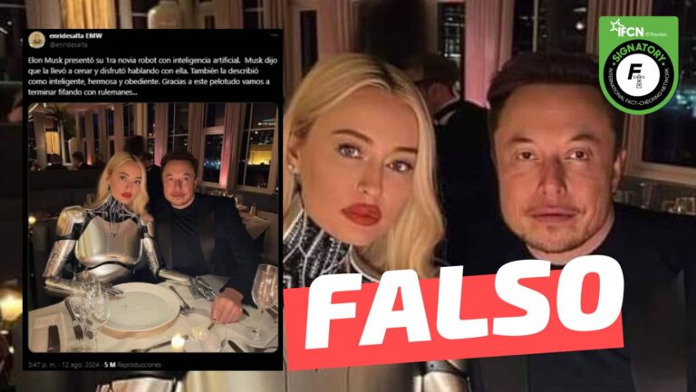 Read more about the article (Imagen) “Elon Musk presentó su primera novia robot con inteligencia artificial”: #Falso