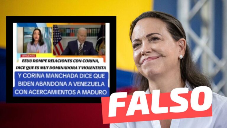 Read more about the article Estados Unidos rompe relaciones con María Corina Machado: #Falso