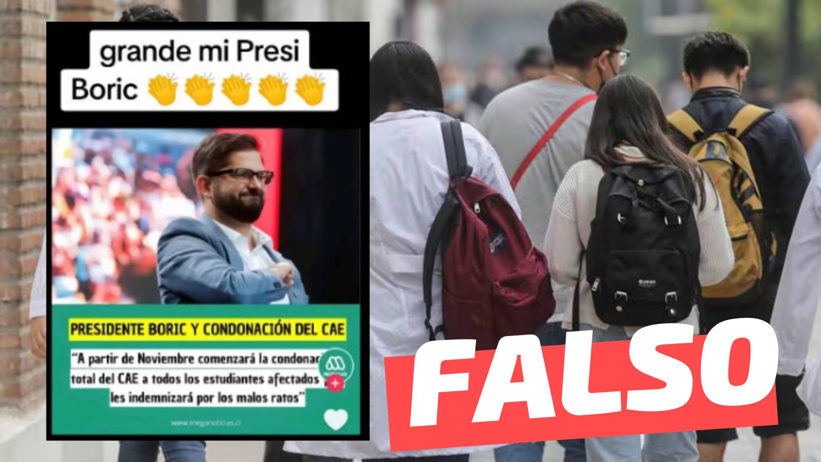 You are currently viewing “A partir de noviembre comenzará la condonación total del CAE a todos los estudiantes afectados y se les indemnizará por los malos ratos sufridos”: #Falso