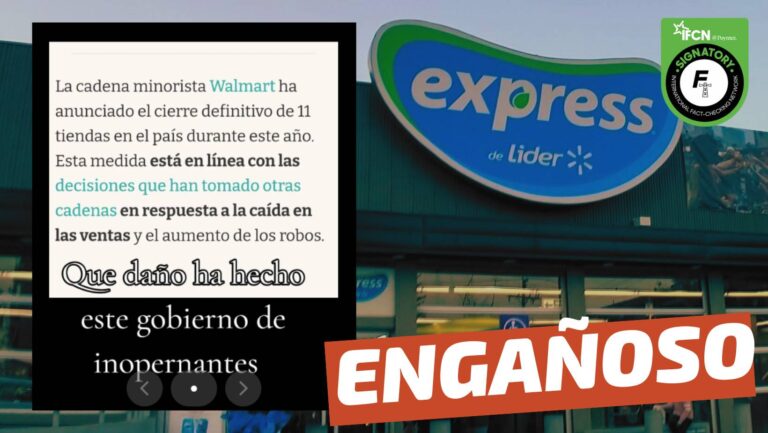 Read more about the article (Imagen) “La cadena minorista Walmart ha anunciado el cierre definitivo de 11 tiendas en el país”: #Engañoso