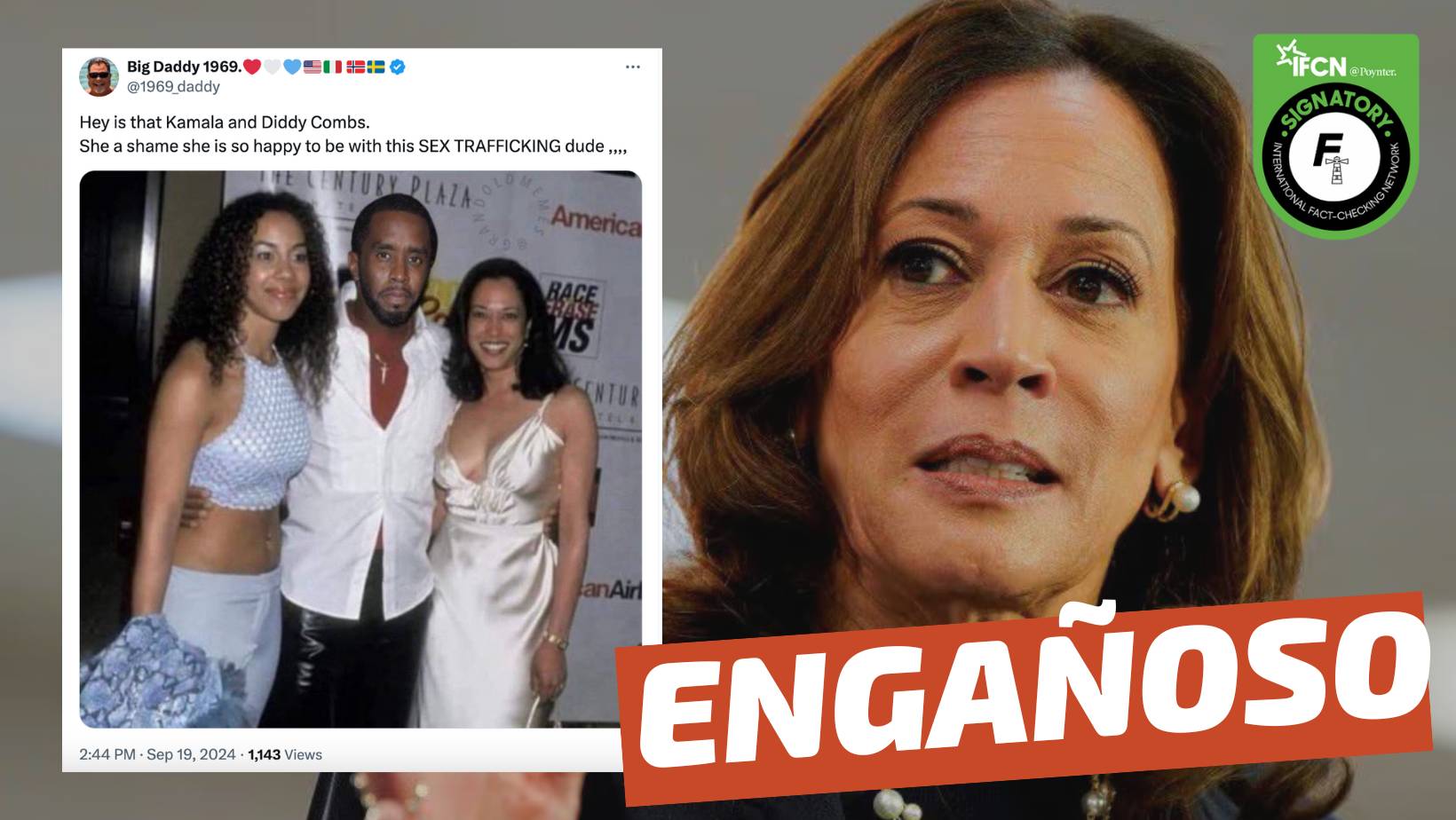 You are currently viewing (Imagen) “Ellos son Kamala y Diddy Combs”: #Engañoso